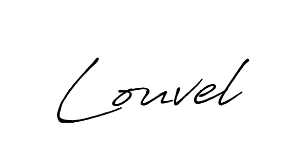 Louvel stylish signature style. Best Handwritten Sign (Antro_Vectra_Bolder) for my name. Handwritten Signature Collection Ideas for my name Louvel. Louvel signature style 7 images and pictures png