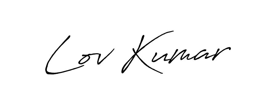 Antro_Vectra_Bolder is a professional signature style that is perfect for those who want to add a touch of class to their signature. It is also a great choice for those who want to make their signature more unique. Get Lov Kumar name to fancy signature for free. Lov Kumar signature style 7 images and pictures png