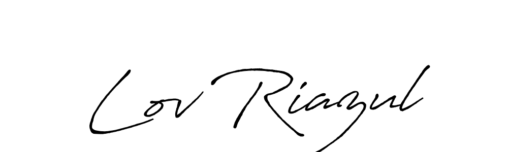 Similarly Antro_Vectra_Bolder is the best handwritten signature design. Signature creator online .You can use it as an online autograph creator for name Lov Riazul. Lov Riazul signature style 7 images and pictures png
