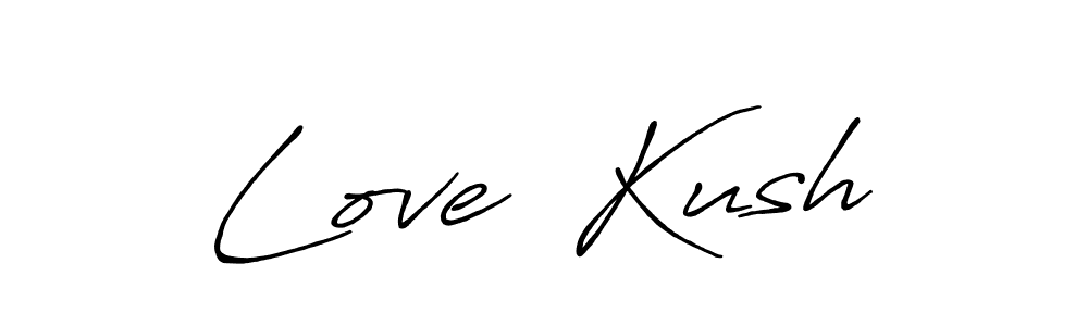 Make a beautiful signature design for name Love  Kush. With this signature (Antro_Vectra_Bolder) style, you can create a handwritten signature for free. Love  Kush signature style 7 images and pictures png