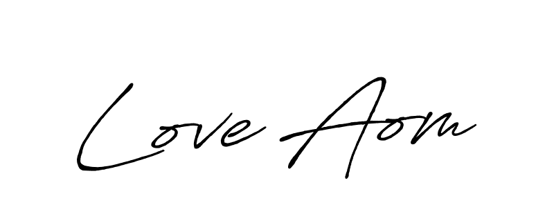 Use a signature maker to create a handwritten signature online. With this signature software, you can design (Antro_Vectra_Bolder) your own signature for name Love Aom. Love Aom signature style 7 images and pictures png