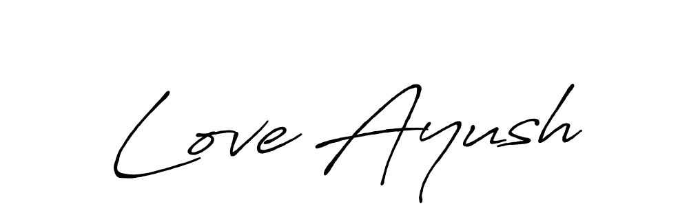 How to make Love Ayush signature? Antro_Vectra_Bolder is a professional autograph style. Create handwritten signature for Love Ayush name. Love Ayush signature style 7 images and pictures png