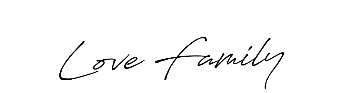 Use a signature maker to create a handwritten signature online. With this signature software, you can design (Antro_Vectra_Bolder) your own signature for name Love Family. Love Family signature style 7 images and pictures png