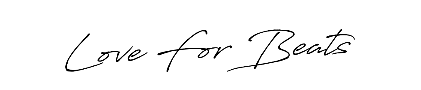Make a short Love For Beats signature style. Manage your documents anywhere anytime using Antro_Vectra_Bolder. Create and add eSignatures, submit forms, share and send files easily. Love For Beats signature style 7 images and pictures png