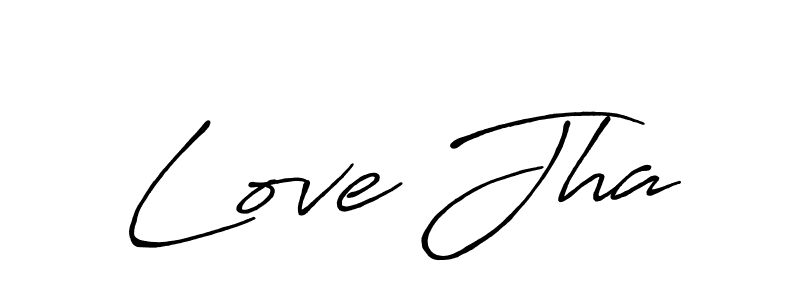Make a beautiful signature design for name Love Jha. With this signature (Antro_Vectra_Bolder) style, you can create a handwritten signature for free. Love Jha signature style 7 images and pictures png