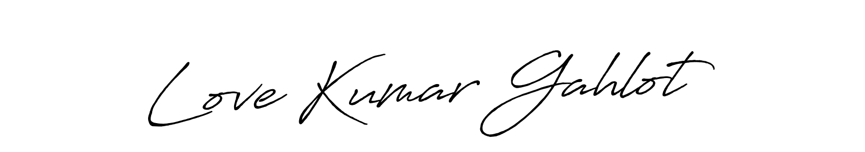 Use a signature maker to create a handwritten signature online. With this signature software, you can design (Antro_Vectra_Bolder) your own signature for name Love Kumar Gahlot. Love Kumar Gahlot signature style 7 images and pictures png