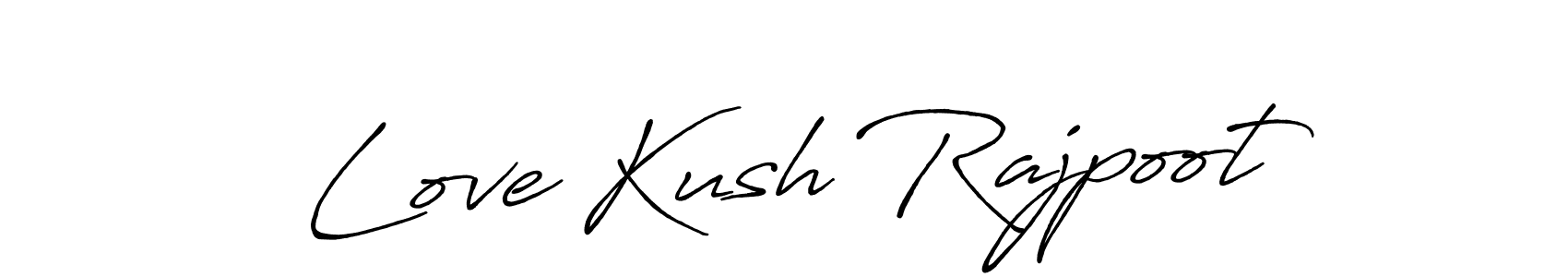 Antro_Vectra_Bolder is a professional signature style that is perfect for those who want to add a touch of class to their signature. It is also a great choice for those who want to make their signature more unique. Get Love Kush Rajpoot name to fancy signature for free. Love Kush Rajpoot signature style 7 images and pictures png