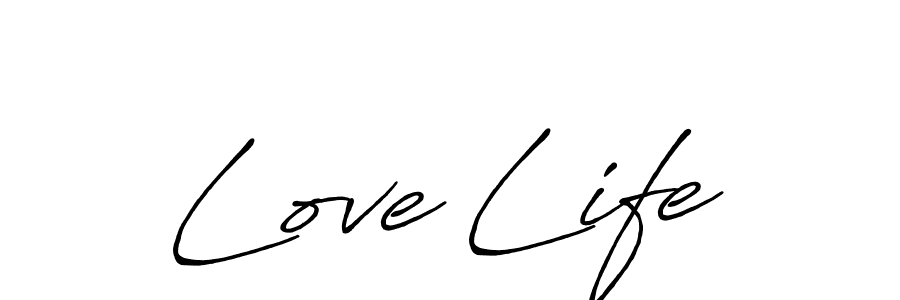 Use a signature maker to create a handwritten signature online. With this signature software, you can design (Antro_Vectra_Bolder) your own signature for name Love Life. Love Life signature style 7 images and pictures png