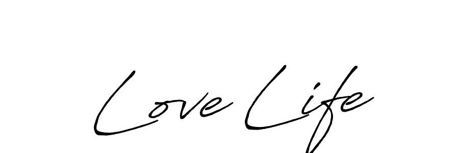 Use a signature maker to create a handwritten signature online. With this signature software, you can design (Antro_Vectra_Bolder) your own signature for name Love Life. Love Life signature style 7 images and pictures png