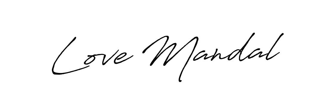 How to make Love Mandal signature? Antro_Vectra_Bolder is a professional autograph style. Create handwritten signature for Love Mandal name. Love Mandal signature style 7 images and pictures png
