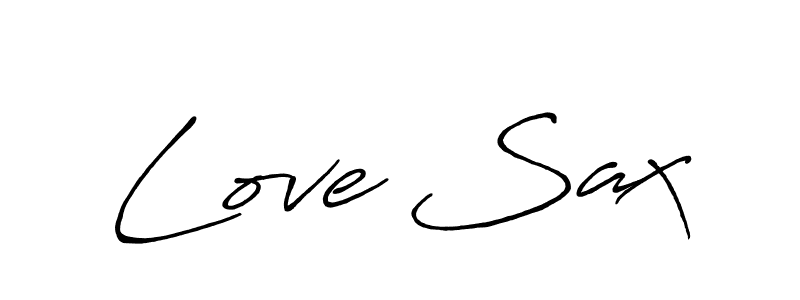 How to make Love Sax name signature. Use Antro_Vectra_Bolder style for creating short signs online. This is the latest handwritten sign. Love Sax signature style 7 images and pictures png