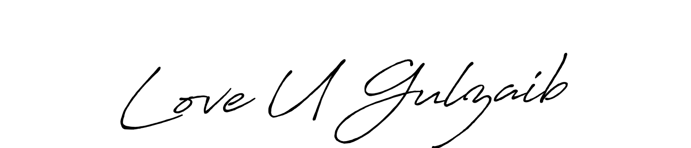 Design your own signature with our free online signature maker. With this signature software, you can create a handwritten (Antro_Vectra_Bolder) signature for name Love U Gulzaib. Love U Gulzaib signature style 7 images and pictures png