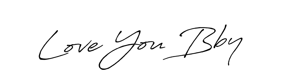 Antro_Vectra_Bolder is a professional signature style that is perfect for those who want to add a touch of class to their signature. It is also a great choice for those who want to make their signature more unique. Get Love You Bby name to fancy signature for free. Love You Bby signature style 7 images and pictures png