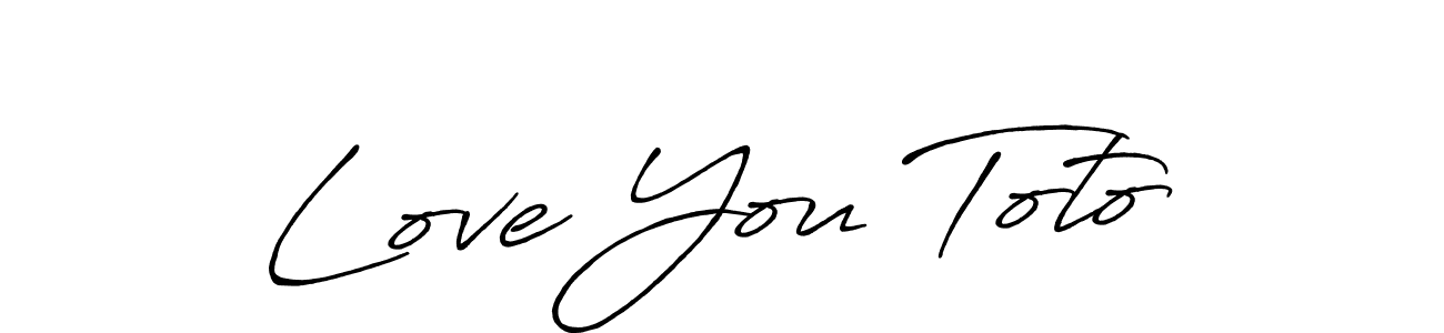 Create a beautiful signature design for name Love You Toto. With this signature (Antro_Vectra_Bolder) fonts, you can make a handwritten signature for free. Love You Toto signature style 7 images and pictures png