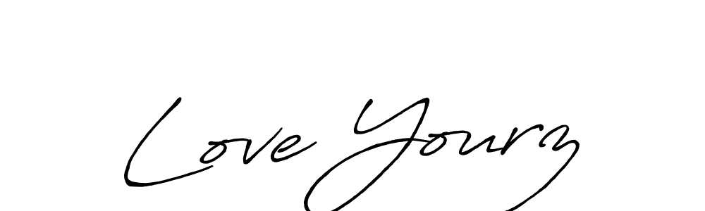 Make a beautiful signature design for name Love Yourz. With this signature (Antro_Vectra_Bolder) style, you can create a handwritten signature for free. Love Yourz signature style 7 images and pictures png