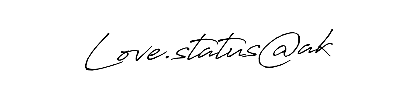 How to make Love.status@ak signature? Antro_Vectra_Bolder is a professional autograph style. Create handwritten signature for Love.status@ak name. Love.status@ak signature style 7 images and pictures png