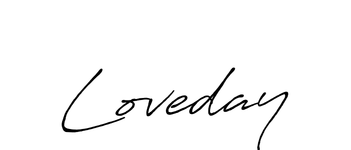 Create a beautiful signature design for name Loveday. With this signature (Antro_Vectra_Bolder) fonts, you can make a handwritten signature for free. Loveday signature style 7 images and pictures png