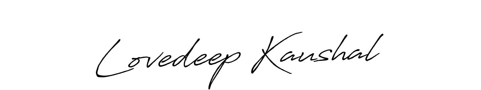 Also we have Lovedeep Kaushal name is the best signature style. Create professional handwritten signature collection using Antro_Vectra_Bolder autograph style. Lovedeep Kaushal signature style 7 images and pictures png