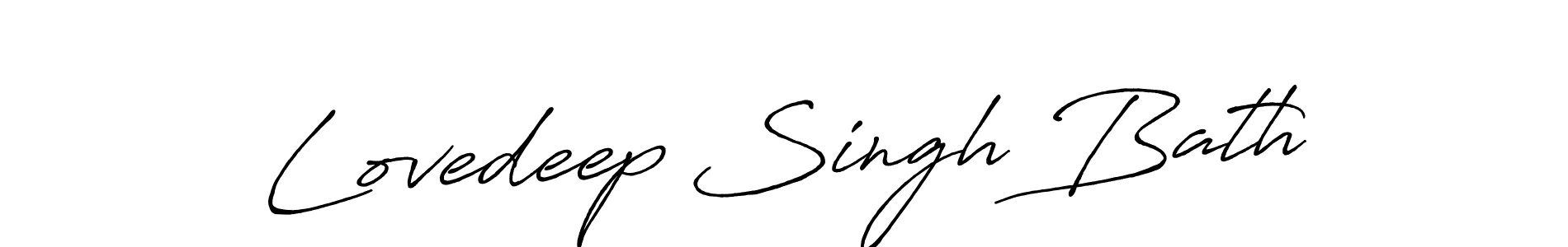 You should practise on your own different ways (Antro_Vectra_Bolder) to write your name (Lovedeep Singh Bath) in signature. don't let someone else do it for you. Lovedeep Singh Bath signature style 7 images and pictures png