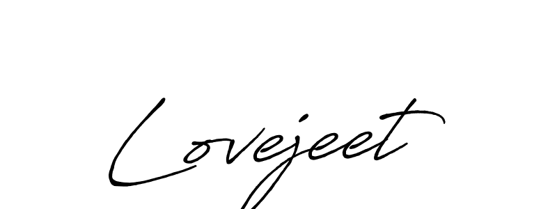 Also we have Lovejeet name is the best signature style. Create professional handwritten signature collection using Antro_Vectra_Bolder autograph style. Lovejeet signature style 7 images and pictures png