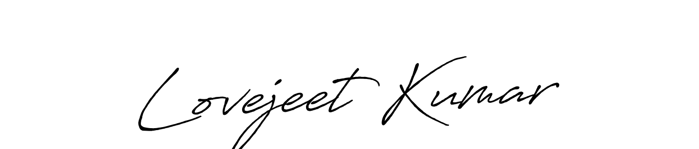 How to make Lovejeet Kumar name signature. Use Antro_Vectra_Bolder style for creating short signs online. This is the latest handwritten sign. Lovejeet Kumar signature style 7 images and pictures png