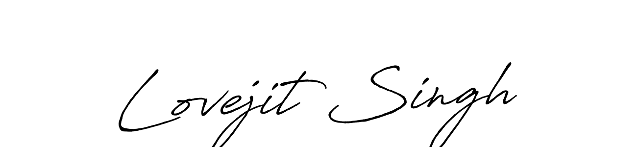 Make a beautiful signature design for name Lovejit Singh. With this signature (Antro_Vectra_Bolder) style, you can create a handwritten signature for free. Lovejit Singh signature style 7 images and pictures png