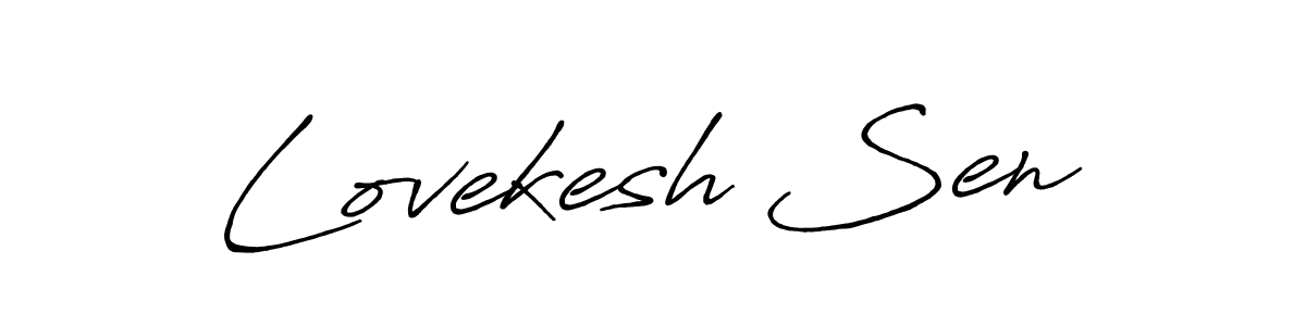 Lovekesh Sen stylish signature style. Best Handwritten Sign (Antro_Vectra_Bolder) for my name. Handwritten Signature Collection Ideas for my name Lovekesh Sen. Lovekesh Sen signature style 7 images and pictures png