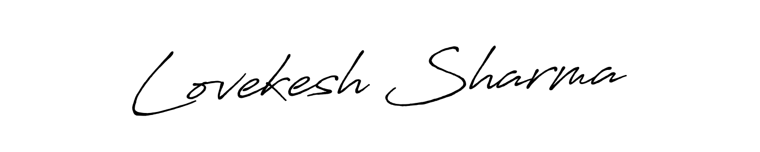 How to make Lovekesh Sharma name signature. Use Antro_Vectra_Bolder style for creating short signs online. This is the latest handwritten sign. Lovekesh Sharma signature style 7 images and pictures png
