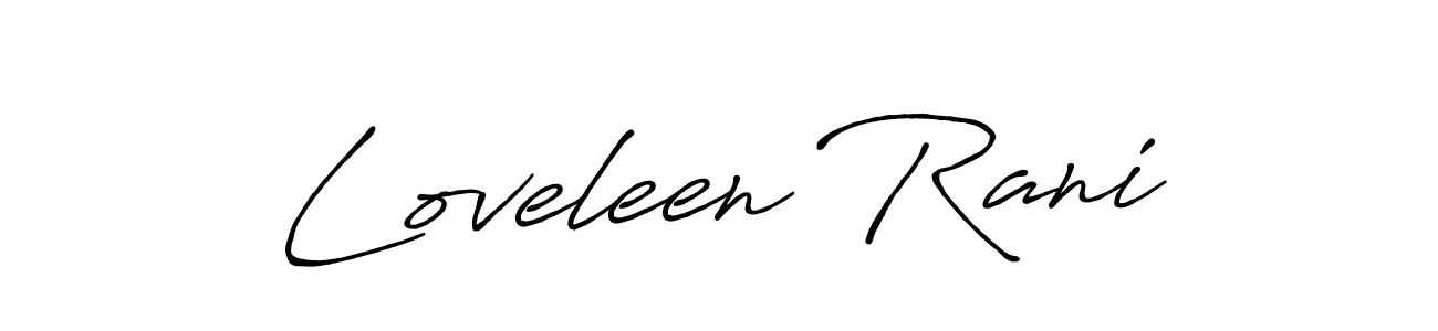 Antro_Vectra_Bolder is a professional signature style that is perfect for those who want to add a touch of class to their signature. It is also a great choice for those who want to make their signature more unique. Get Loveleen Rani name to fancy signature for free. Loveleen Rani signature style 7 images and pictures png