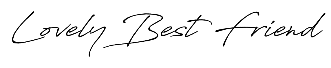 Stand out with a creative autograph for Lovely Best Friend. The Antro_Vectra_Bolder styling blends modern aesthetics with classic signature flourishes. Lovely Best Friend signature style 7 images and pictures png