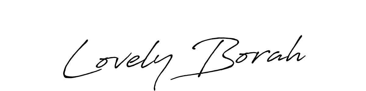Lovely Borah stylish signature style. Best Handwritten Sign (Antro_Vectra_Bolder) for my name. Handwritten Signature Collection Ideas for my name Lovely Borah. Lovely Borah signature style 7 images and pictures png