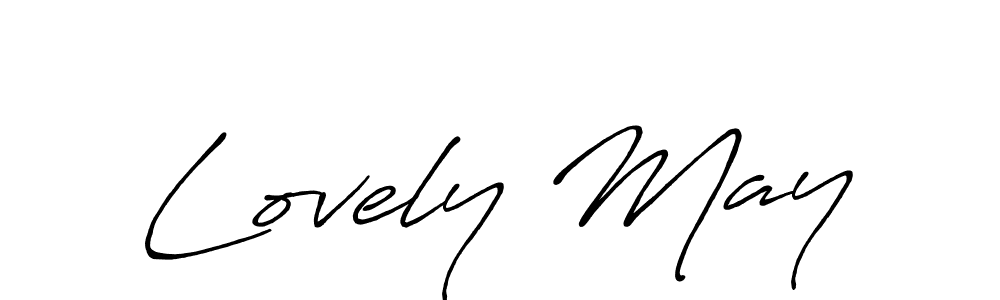 You should practise on your own different ways (Antro_Vectra_Bolder) to write your name (Lovely May) in signature. don't let someone else do it for you. Lovely May signature style 7 images and pictures png