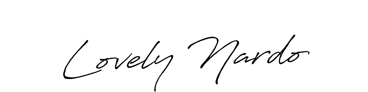 Design your own signature with our free online signature maker. With this signature software, you can create a handwritten (Antro_Vectra_Bolder) signature for name Lovely Nardo. Lovely Nardo signature style 7 images and pictures png