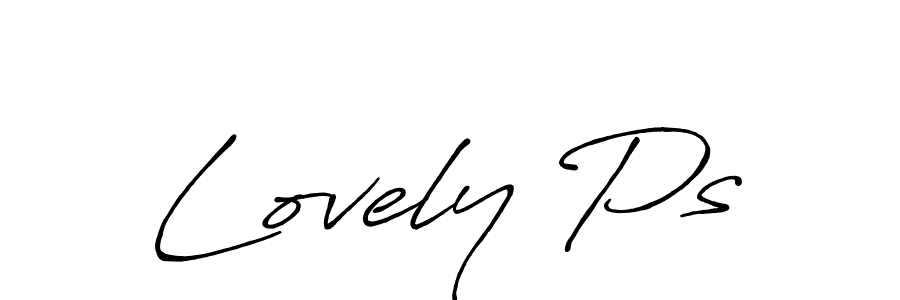 Make a beautiful signature design for name Lovely Ps. With this signature (Antro_Vectra_Bolder) style, you can create a handwritten signature for free. Lovely Ps signature style 7 images and pictures png