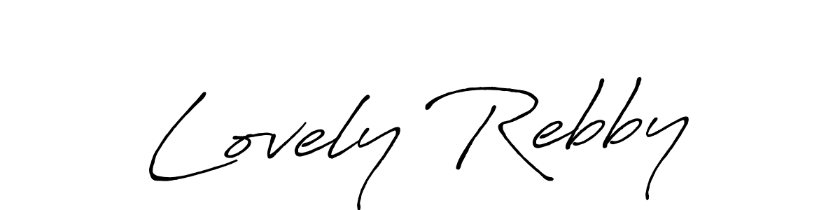 Antro_Vectra_Bolder is a professional signature style that is perfect for those who want to add a touch of class to their signature. It is also a great choice for those who want to make their signature more unique. Get Lovely Rebby name to fancy signature for free. Lovely Rebby signature style 7 images and pictures png