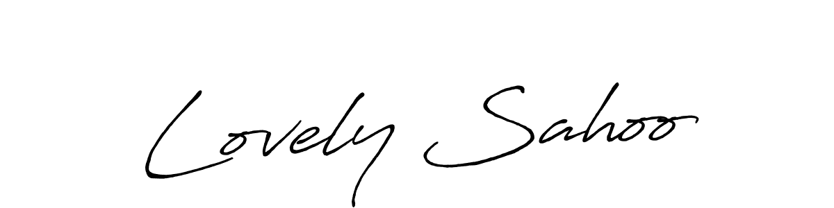 How to make Lovely Sahoo signature? Antro_Vectra_Bolder is a professional autograph style. Create handwritten signature for Lovely Sahoo name. Lovely Sahoo signature style 7 images and pictures png
