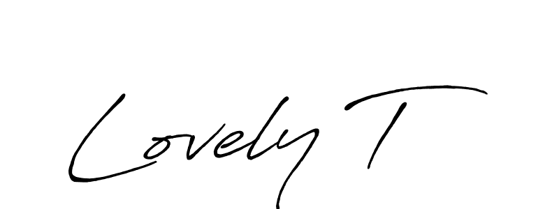 Make a beautiful signature design for name Lovely T. With this signature (Antro_Vectra_Bolder) style, you can create a handwritten signature for free. Lovely T signature style 7 images and pictures png