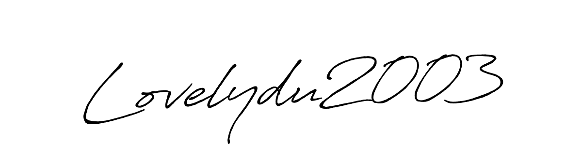 It looks lik you need a new signature style for name Lovelydu2003. Design unique handwritten (Antro_Vectra_Bolder) signature with our free signature maker in just a few clicks. Lovelydu2003 signature style 7 images and pictures png