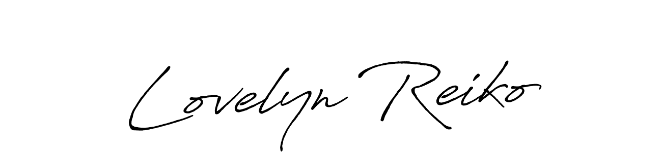 Make a beautiful signature design for name Lovelyn Reiko. With this signature (Antro_Vectra_Bolder) style, you can create a handwritten signature for free. Lovelyn Reiko signature style 7 images and pictures png