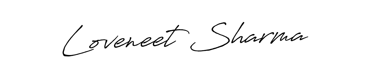 How to make Loveneet Sharma name signature. Use Antro_Vectra_Bolder style for creating short signs online. This is the latest handwritten sign. Loveneet Sharma signature style 7 images and pictures png