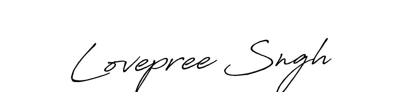 Make a beautiful signature design for name Lovepree Sngh. With this signature (Antro_Vectra_Bolder) style, you can create a handwritten signature for free. Lovepree Sngh signature style 7 images and pictures png