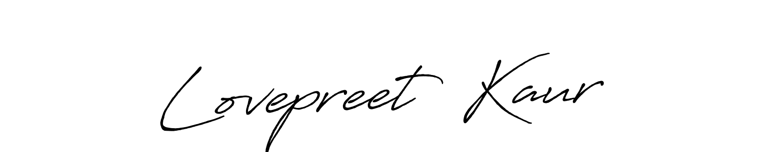 It looks lik you need a new signature style for name Lovepreet  Kaur. Design unique handwritten (Antro_Vectra_Bolder) signature with our free signature maker in just a few clicks. Lovepreet  Kaur signature style 7 images and pictures png