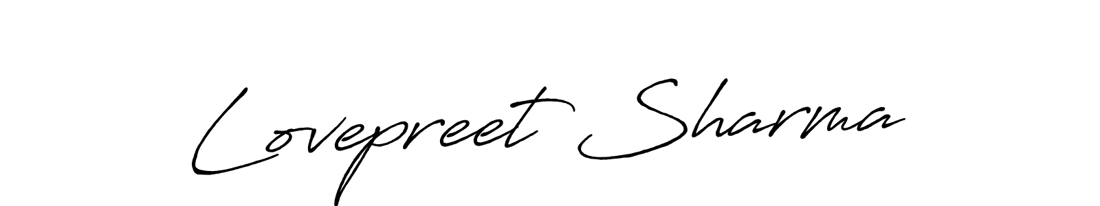 Design your own signature with our free online signature maker. With this signature software, you can create a handwritten (Antro_Vectra_Bolder) signature for name Lovepreet Sharma. Lovepreet Sharma signature style 7 images and pictures png