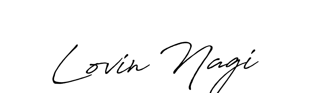 Make a beautiful signature design for name Lovin Nagi. With this signature (Antro_Vectra_Bolder) style, you can create a handwritten signature for free. Lovin Nagi signature style 7 images and pictures png