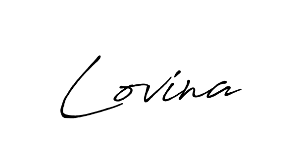 Make a beautiful signature design for name Lovina. With this signature (Antro_Vectra_Bolder) style, you can create a handwritten signature for free. Lovina signature style 7 images and pictures png