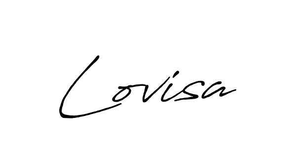 The best way (Antro_Vectra_Bolder) to make a short signature is to pick only two or three words in your name. The name Lovisa include a total of six letters. For converting this name. Lovisa signature style 7 images and pictures png