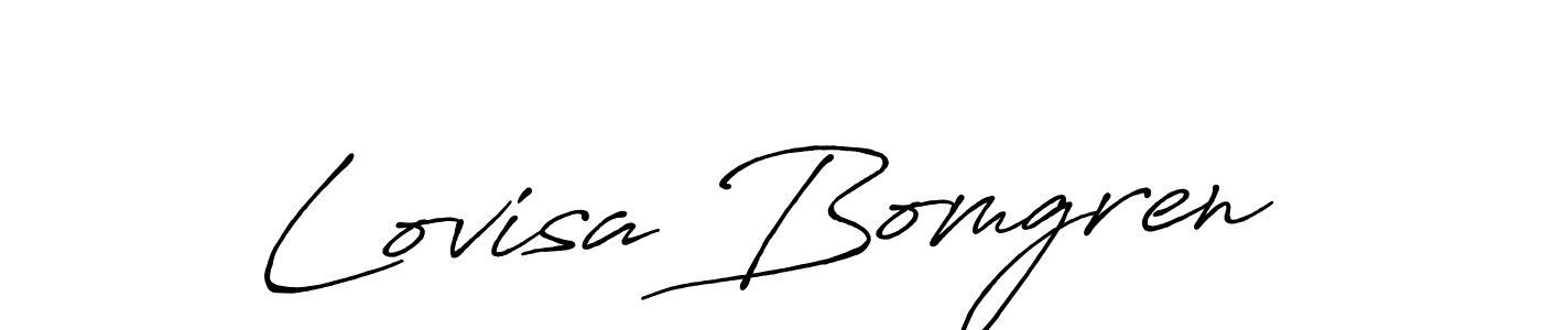 Similarly Antro_Vectra_Bolder is the best handwritten signature design. Signature creator online .You can use it as an online autograph creator for name Lovisa Bomgren. Lovisa Bomgren signature style 7 images and pictures png