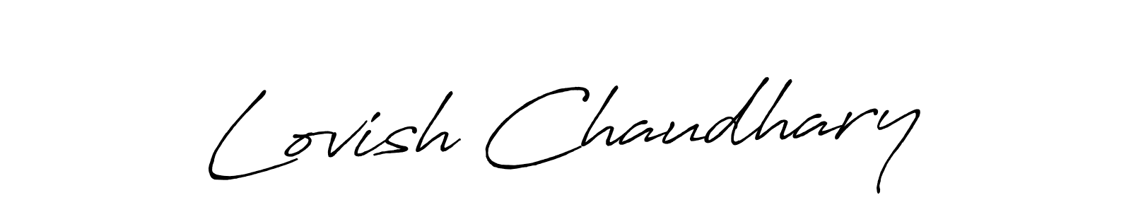 Use a signature maker to create a handwritten signature online. With this signature software, you can design (Antro_Vectra_Bolder) your own signature for name Lovish Chaudhary. Lovish Chaudhary signature style 7 images and pictures png