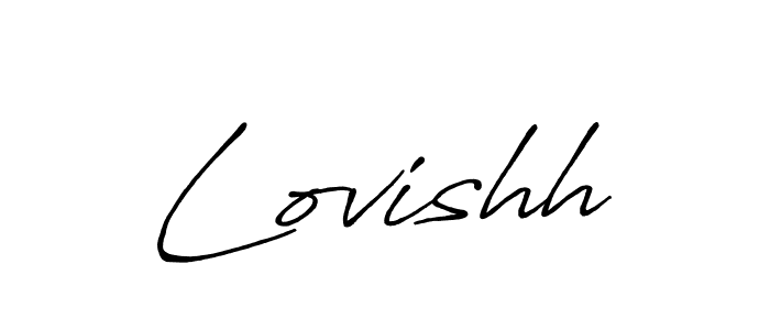 Create a beautiful signature design for name Lovishh. With this signature (Antro_Vectra_Bolder) fonts, you can make a handwritten signature for free. Lovishh signature style 7 images and pictures png