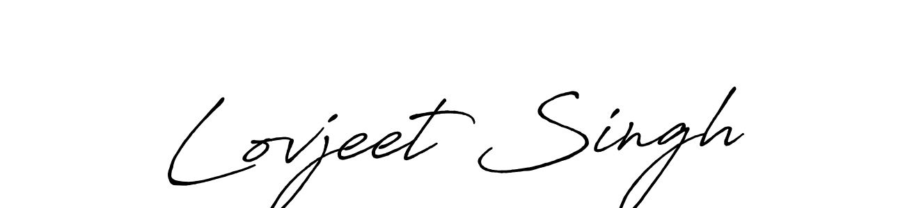 How to make Lovjeet Singh name signature. Use Antro_Vectra_Bolder style for creating short signs online. This is the latest handwritten sign. Lovjeet Singh signature style 7 images and pictures png